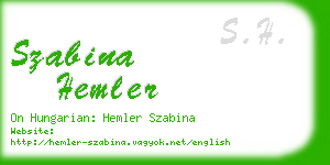 szabina hemler business card